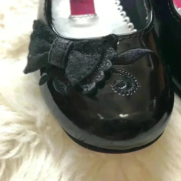 Rachel Shoes Black Toddler Girl Dressy Shoes  Sz 6 - Picture 3 of 10